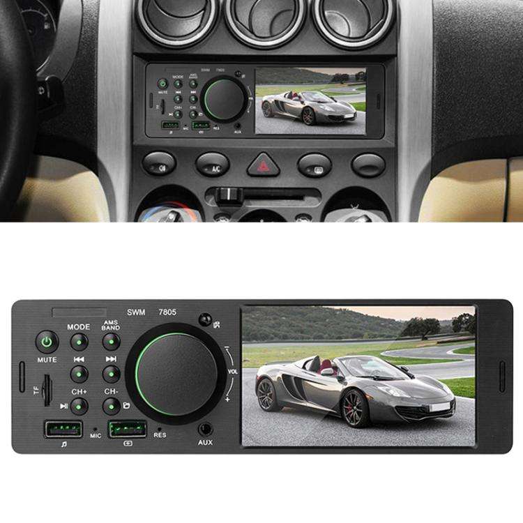 7805 4.1 inch Universal Car Radio Receiver MP5 Player, Support FM & Bluetooth & TF Card with Remo...