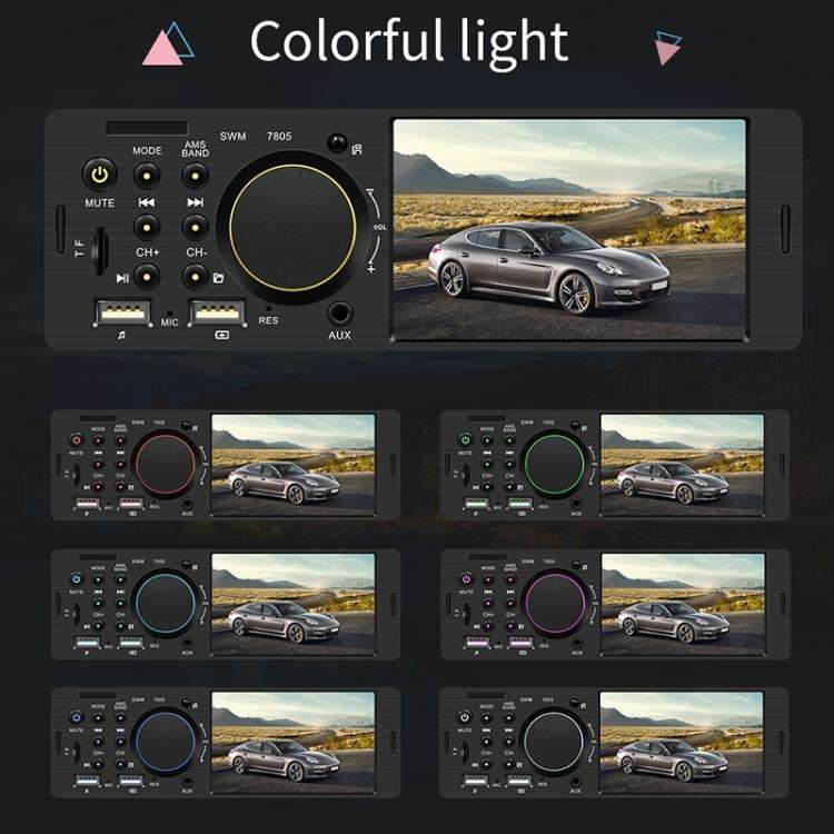 7805 4.1 inch Universal Car Radio Receiver MP5 Player, Support FM & Bluetooth & TF Card with Remo...