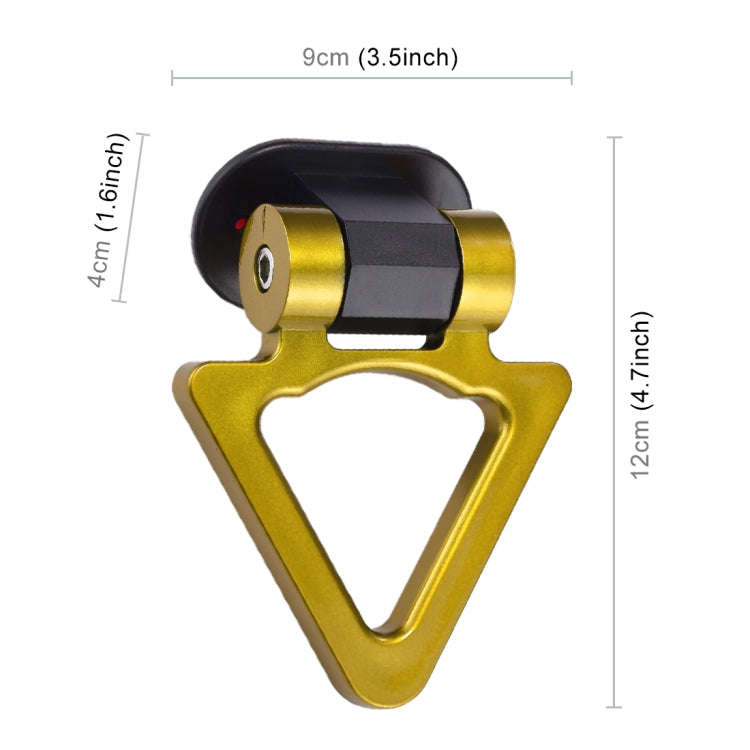 Car Truck Bumper Triangle Tow Hook Adhesive Decal Sticker Exterior Decoration (Yellow)