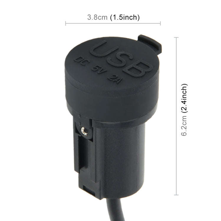 5V Waterproof Motorcycle SAE to USB Cable Adapter Dual Port Power Socket Adapter, for Smart Phone...