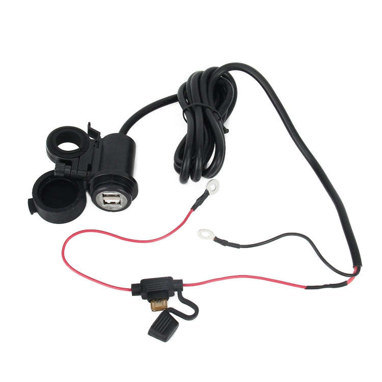 5V Waterproof Motorcycle SAE to USB Cable Adapter Dual Port Power Socket Adapter, for Smart Phone...