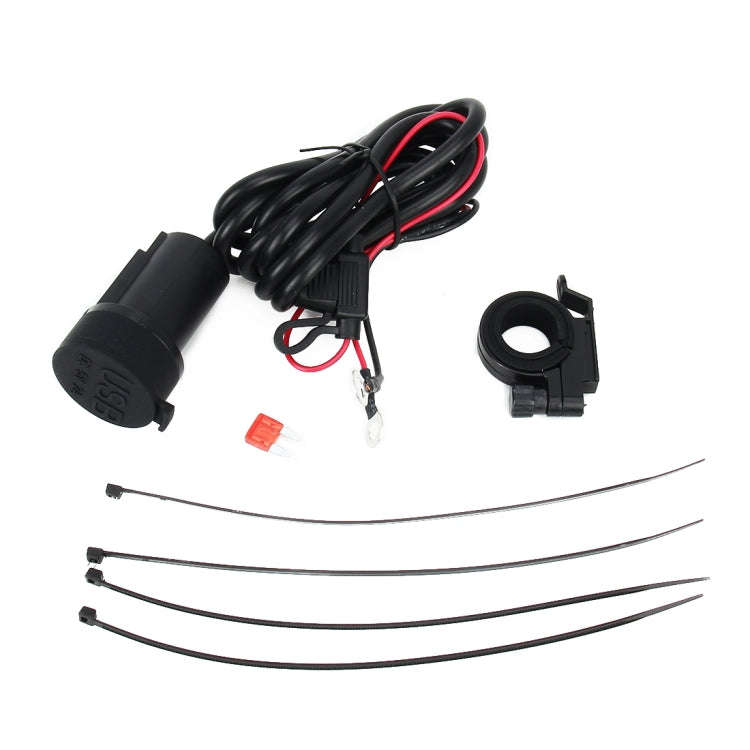 5V Waterproof Motorcycle SAE to USB Cable Adapter Dual Port Power Socket Adapter, for Smart Phone...