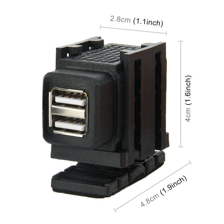 Waterproof Motorcycle SAE To USB Cable Adapter 3.1A Dual Port Power Socket Adapter, for Smart Pho...