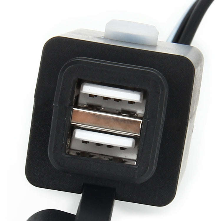 Waterproof Motorcycle USB Phone Charger Adapter with Power Switch 5V Dual Ports Smart Charging Po...