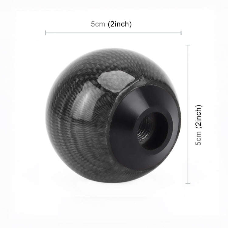 Universal Vehicle Car Shifter Cover Manual Automatic Carbon Fiber Ball Gear Shift Knob (Black)