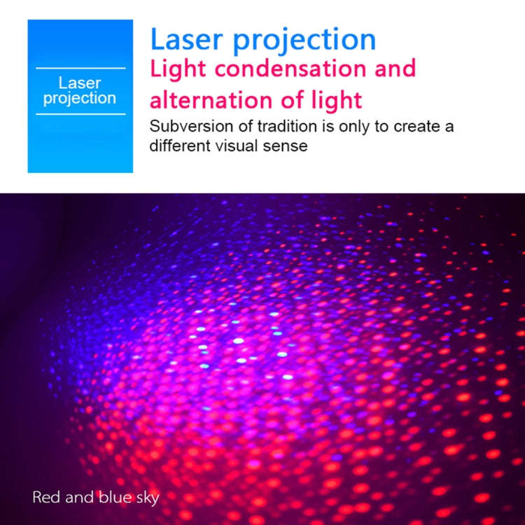 Car Roof Ceiling Decoration 5V Red Blue LED Star Night Lights Projector Atmosphere Galaxy Lamp