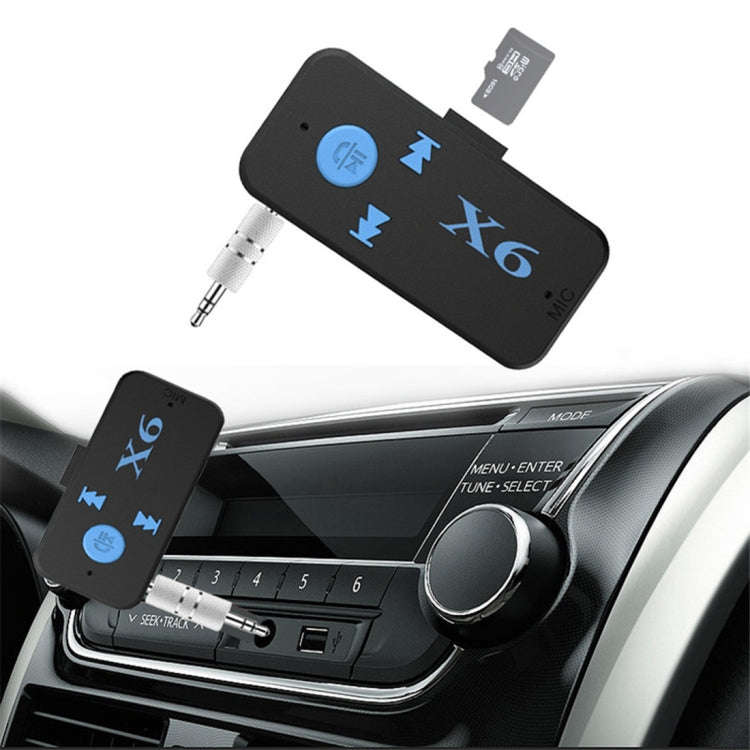 HQX6 Car Bluetooth V4.1 Audio Music Player Receiver Adapter, Support Wireless Hands-free & TF Car...