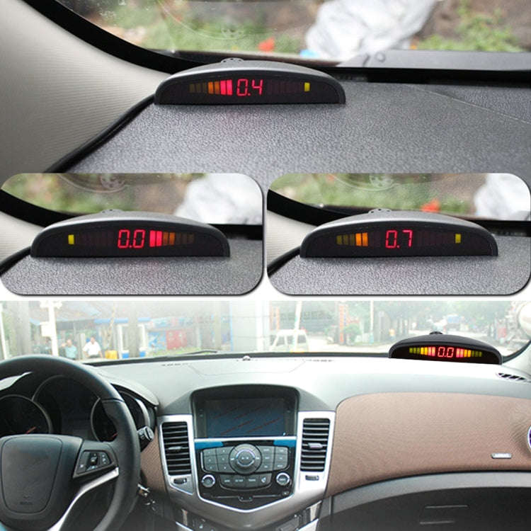 PZ-300-8 Car Parking Reversing Buzzer LED Monitor Parking Alarm Assistance System with 4*7m Front...