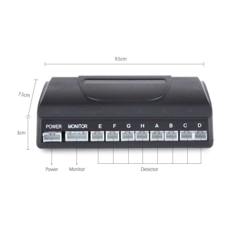 PZ-300-8 Car Parking Reversing Buzzer LED Monitor Parking Alarm Assistance System with 4*7m Front...