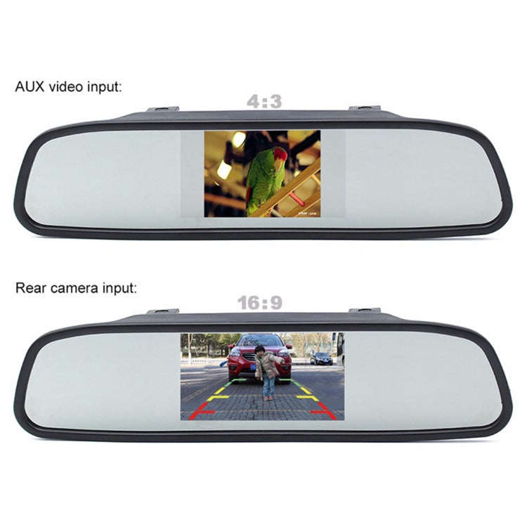 PZ603 Car Video Monitor HD Auto Parking LED Night Vision CCD Reverse Rear View Camera with 4.3 in...