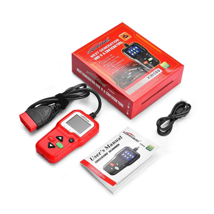 KONNWEI KW680 Mini OBDII Car Auto Diagnostic Scan Tools  Auto Scan Adapter Scan Tool (Can Detect ...