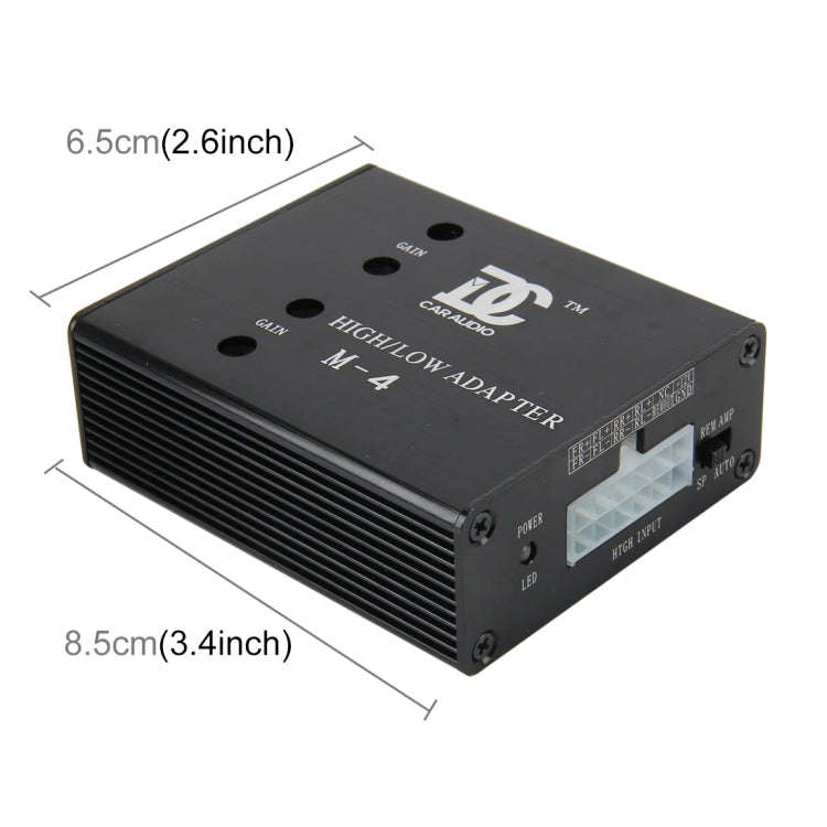 Car Audio Speaker Level Converter High VF Rotates Low VF 4 Ways Auto Car High to Low Impedance Co...