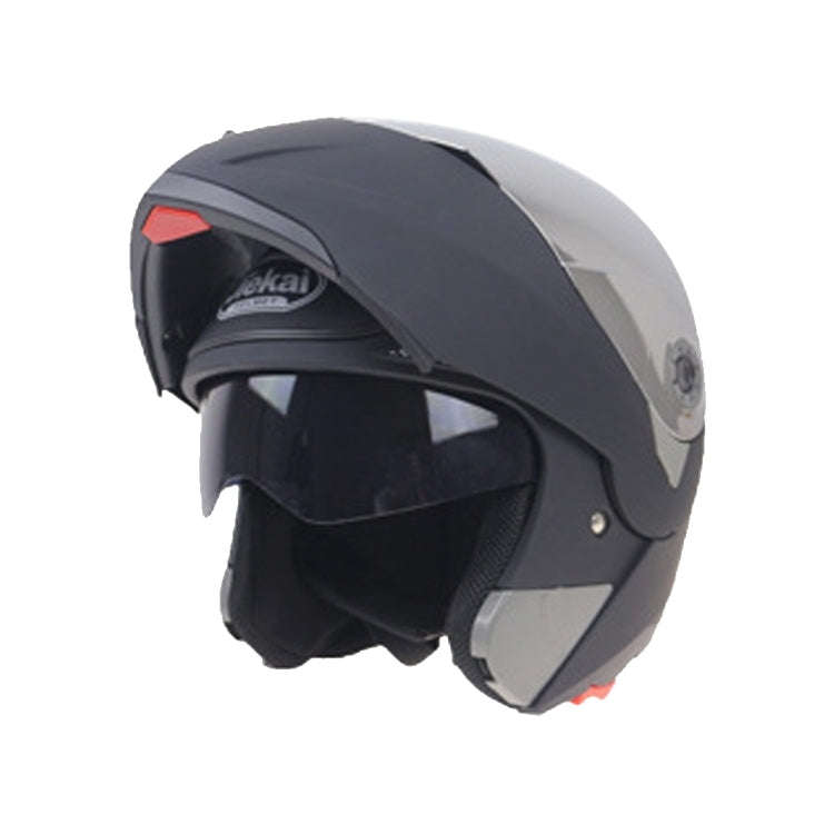 JIEKAI 105 Full Face Helmet Electromobile Motorcycle Double Lens Protective Helmet, Size: M (Matt...