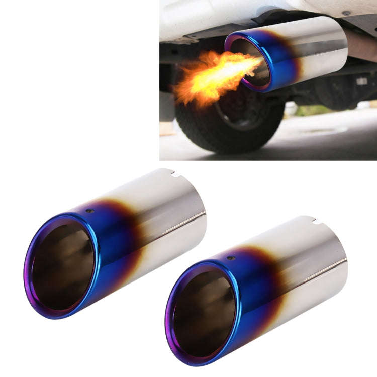 2 PCS Car Styling Stainless Steel Exhaust Tail Muffler Tip Pipe for VW Volkswagen 1.8T/2T Swept V...