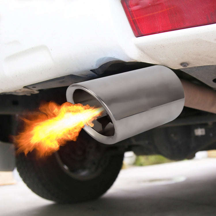 2 PCS Car Styling Stainless Steel Exhaust Tail Muffler Tip Pipe for VW Volkswagen 1.8T/2T Swept V...