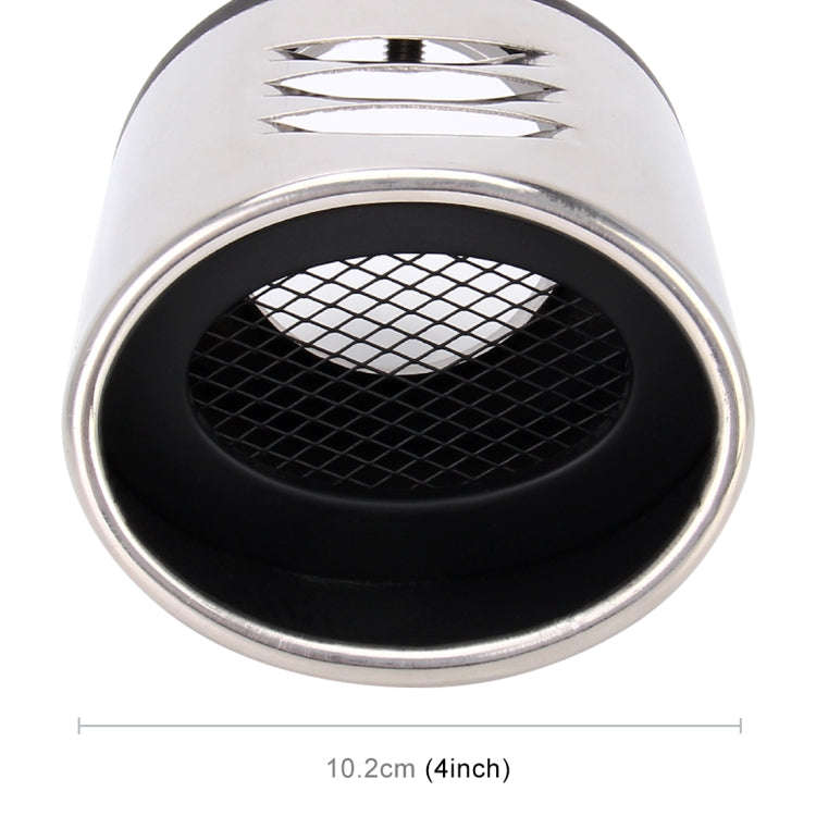 Universal Car Styling Stainless Steel Curved Bolt-on Exhaust Tail Muffler Tip Pipe with Mesh(Black)