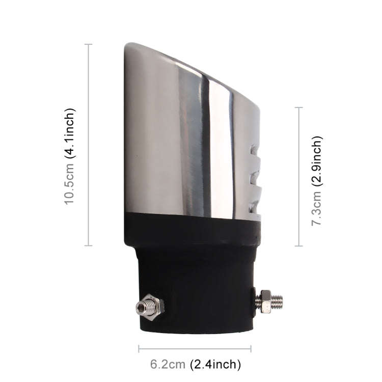 Universal Car Styling Stainless Steel Straight Bolt-on Exhaust Tail Muffler Tip Pipe with Mesh(Bl...