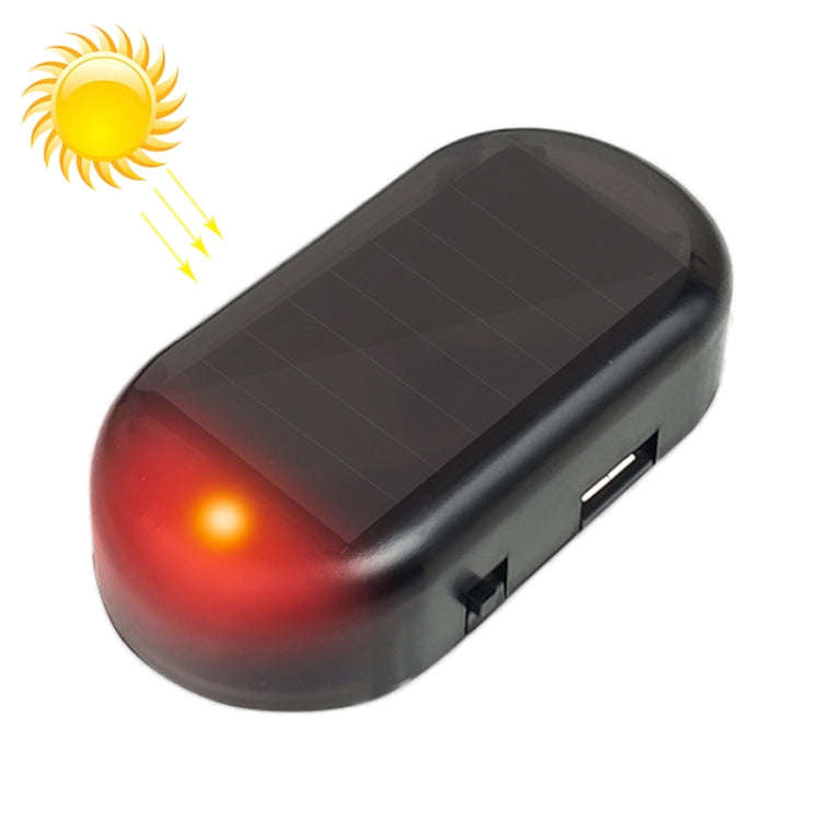 LQ-S10 Car Solar Power Simulated Dummy Alarm Warning Anti-Theft LED Flashing Security Light Fake ...