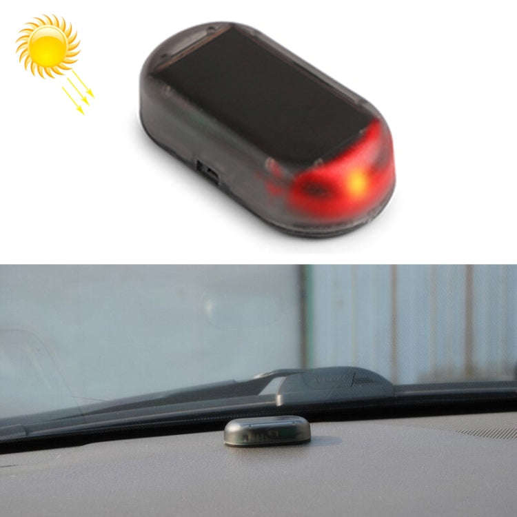 LQ-S10 Car Solar Power Simulated Dummy Alarm Warning Anti-Theft LED Flashing Security Light Fake ...