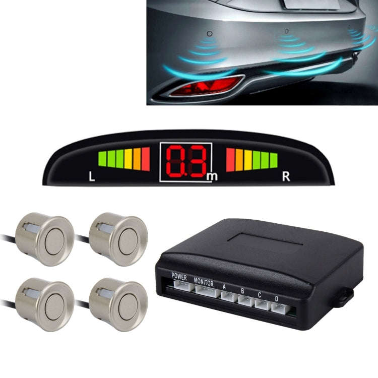 Car Buzzer Reverse Backup Radar System - Premium Quality 4 Parking Sensors Car Reverse Backup Rad...