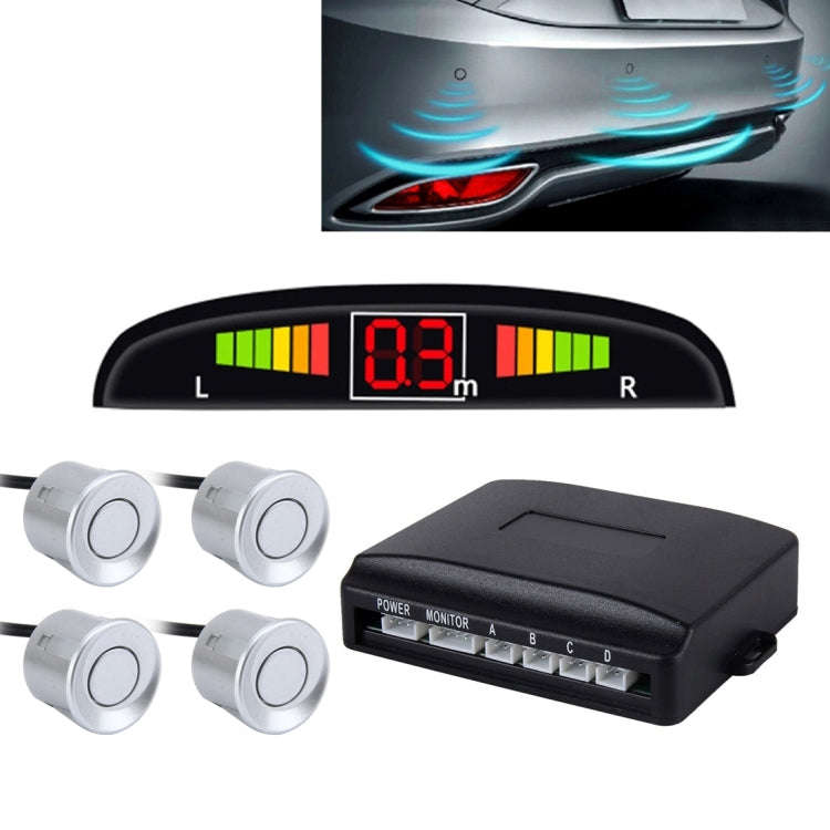 Car Buzzer Reverse Backup Radar System - Premium Quality 4 Parking Sensors Car Reverse Backup Rad...