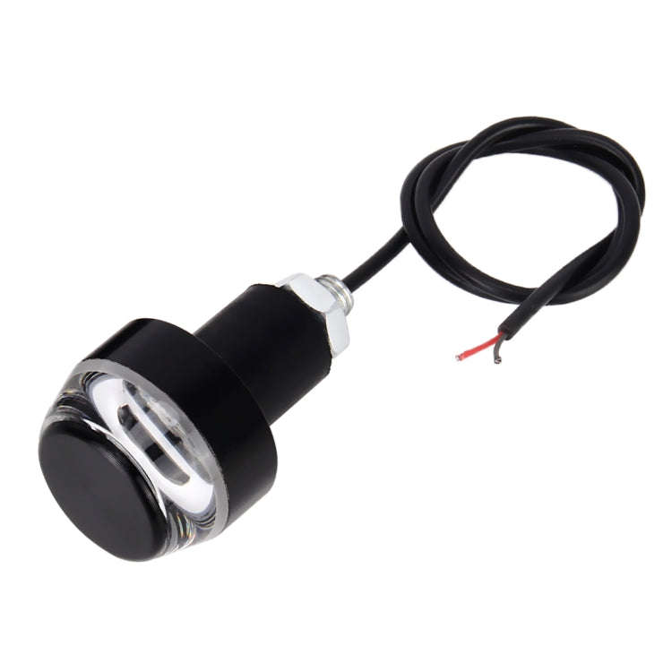 Pair Motorcycle Turn Signal Light Grip Bar Plug Strobe Side Marker End LED Handlebar Lamp