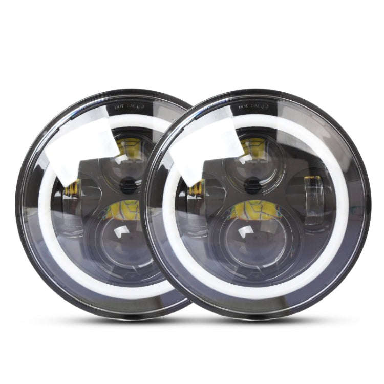 2 PCS 7 inch IP68 Waterproof 6500K 75W LED Headlight Hi/Lo Beam Driving Lamp for Jeep Wrangler JK...