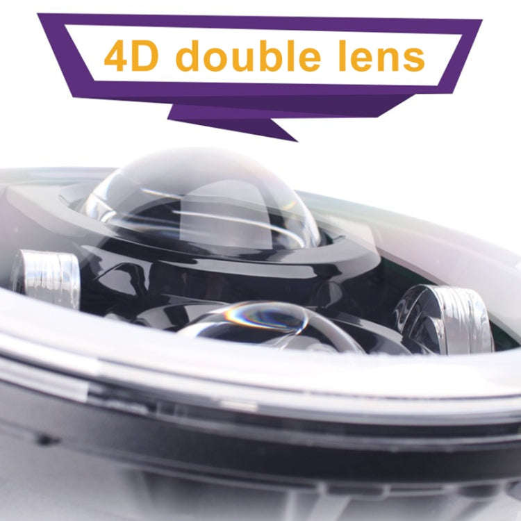 2 PCS 7 inch IP68 Waterproof 6500K 75W LED Headlight Hi/Lo Beam Driving Lamp for Jeep Wrangler JK...