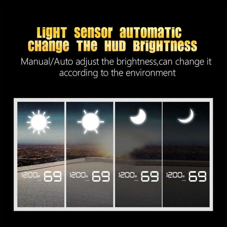 T900 Car GPS HUD Virtual HD Reflection Board Head-up Display, Speed & Driving Distance / Time Dis...