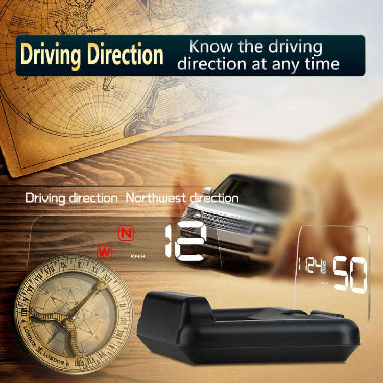 T900 Car GPS HUD Virtual HD Reflection Board Head-up Display, Speed & Driving Distance / Time Dis...