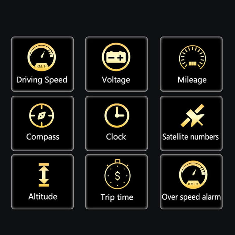 T900 Car GPS HUD Virtual HD Reflection Board Head-up Display, Speed & Driving Distance / Time Dis...