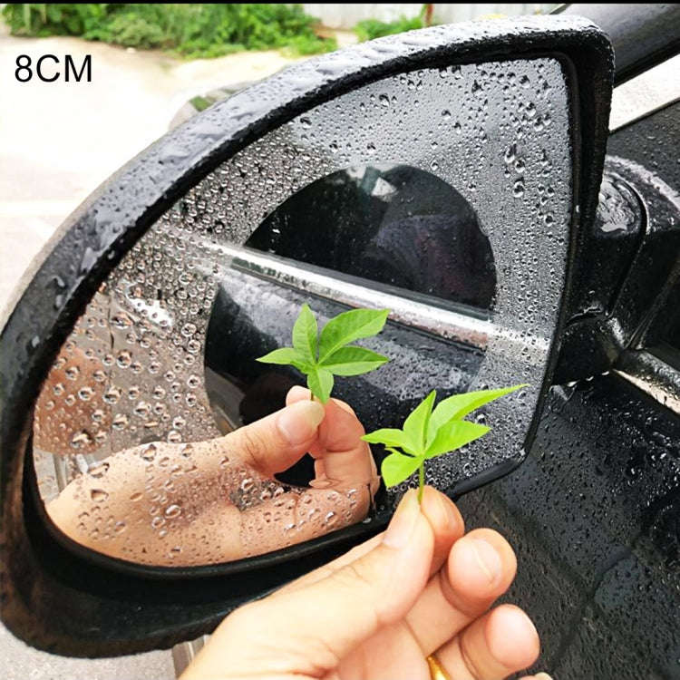 Car Round PET Rearview Mirror Protective Window Clear Anti-fog Waterproof Rain Shield Film, Diame...