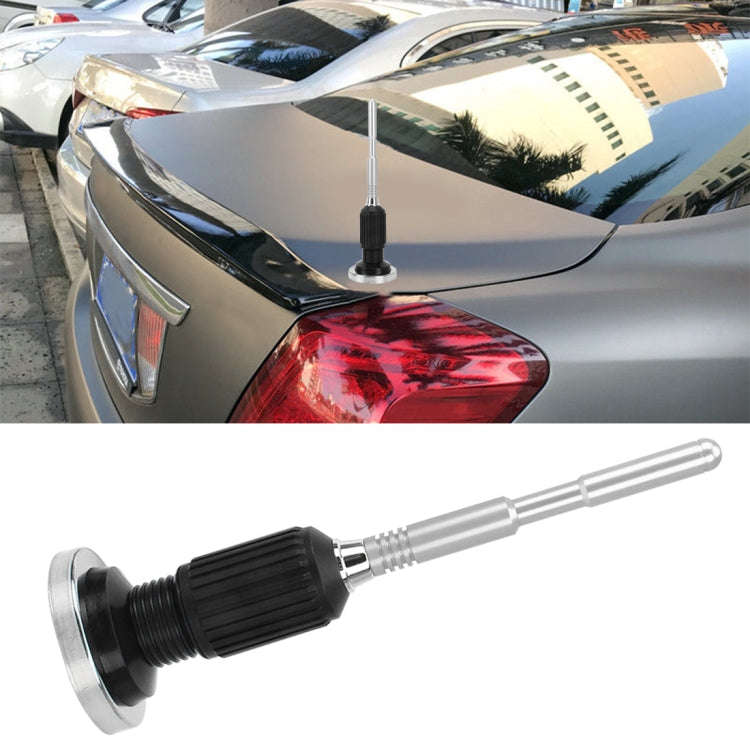 PS-5506 Universal Car Magnetic Roof Mount Base Radio AM/FM Aerial Amplified Antenna(Silver)