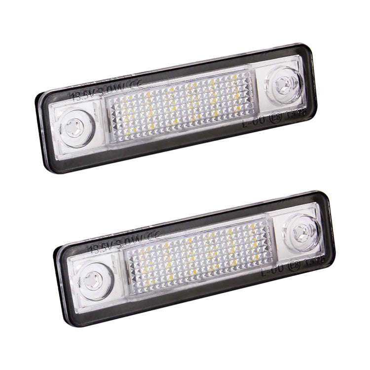 2 PCS DC 12V 2W 120LM 6000K LED License Plate Light 18-SMD Bulbs Lamps for Astra F 91-98, G Estat...