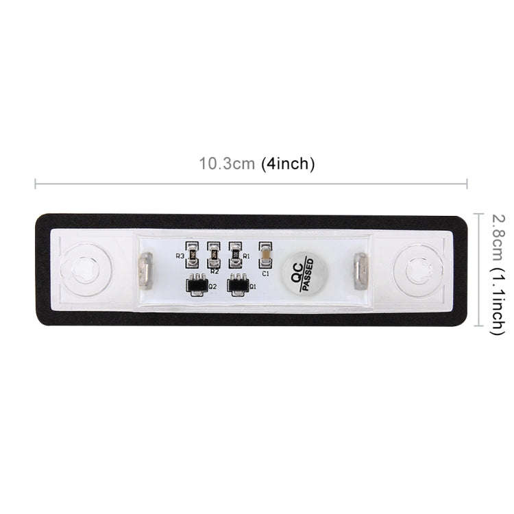 2 PCS DC 12V 2W 120LM 6000K LED License Plate Light 18-SMD Bulbs Lamps for Astra F 91-98, G Estat...