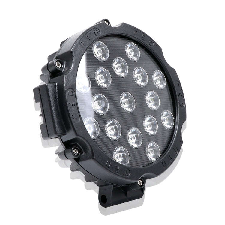 2 PCS 51W 3500LM 6500K White Light  17 LED Waterproof Car Boat Marine Work Lights Spotlight LED B...