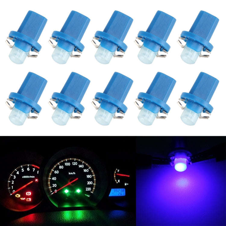 10 PCS 0.4W B8.5 Wedge Instrument Panel COB LED Light Dashboard Gauge Cluster Indicator Lamp Bulb...