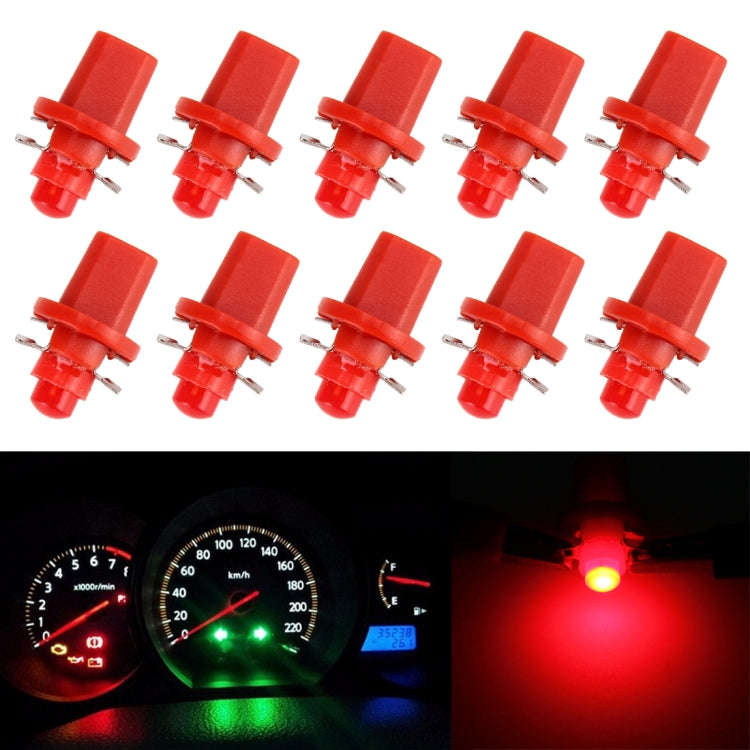 10 PCS 0.4W B8.5 Wedge Instrument Panel COB LED Light Dashboard Gauge Cluster Indicator Lamp Bulb...