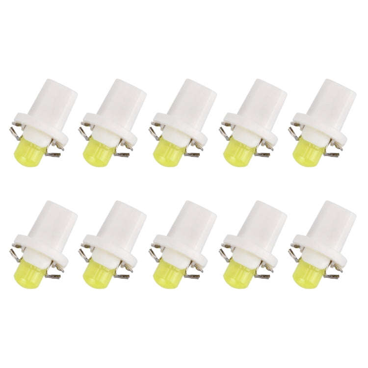 10 PCS 0.4W B8.5 Wedge Instrument Panel COB LED Light Dashboard Gauge Cluster Indicator Lamp Bulb...