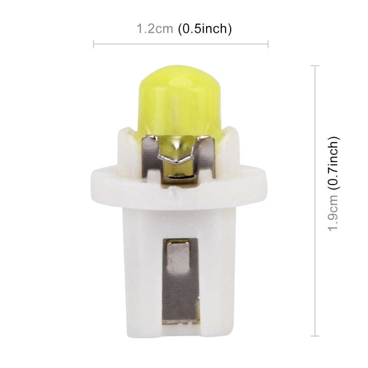 10 PCS 0.4W B8.5 Wedge Instrument Panel COB LED Light Dashboard Gauge Cluster Indicator Lamp Bulb...