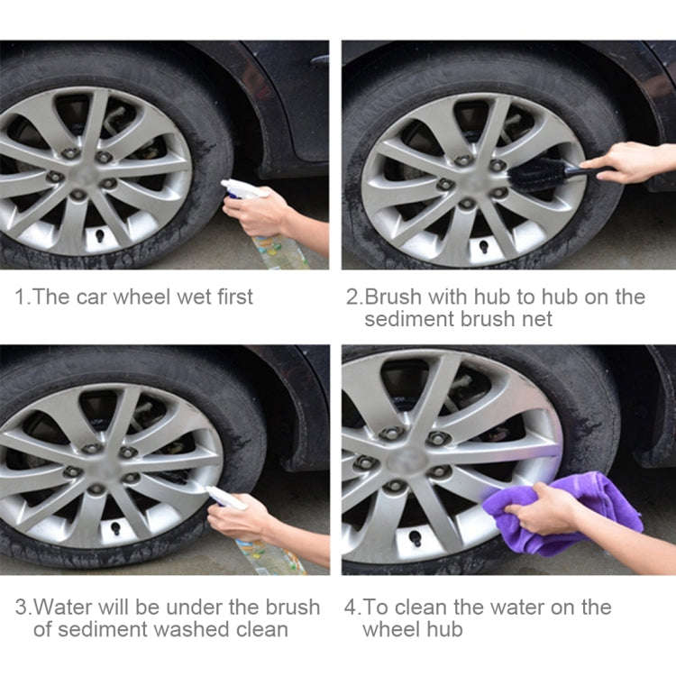 KANEED Portable Loop Style Auto Car Vehicle Motorcycle Wheel Tire Rim Hub Scrub Wash Brush Washin...