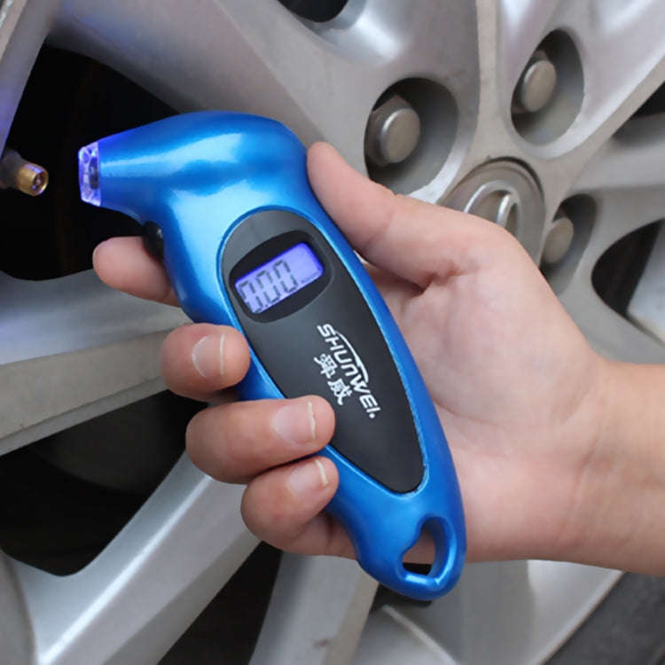 SHUNWEI SD-2802 Digital Tire Pressure Gauge 150 PSI 4 Settings for Car Truck Bicycle with Backlit...