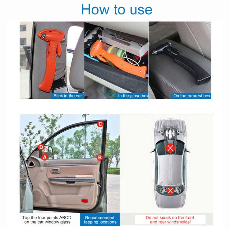 SHUNWEI SD-3501 Seat Belt Cutter Window Breaker Auto Rescue Tool Ideal Plastic Shell Car Safety E...