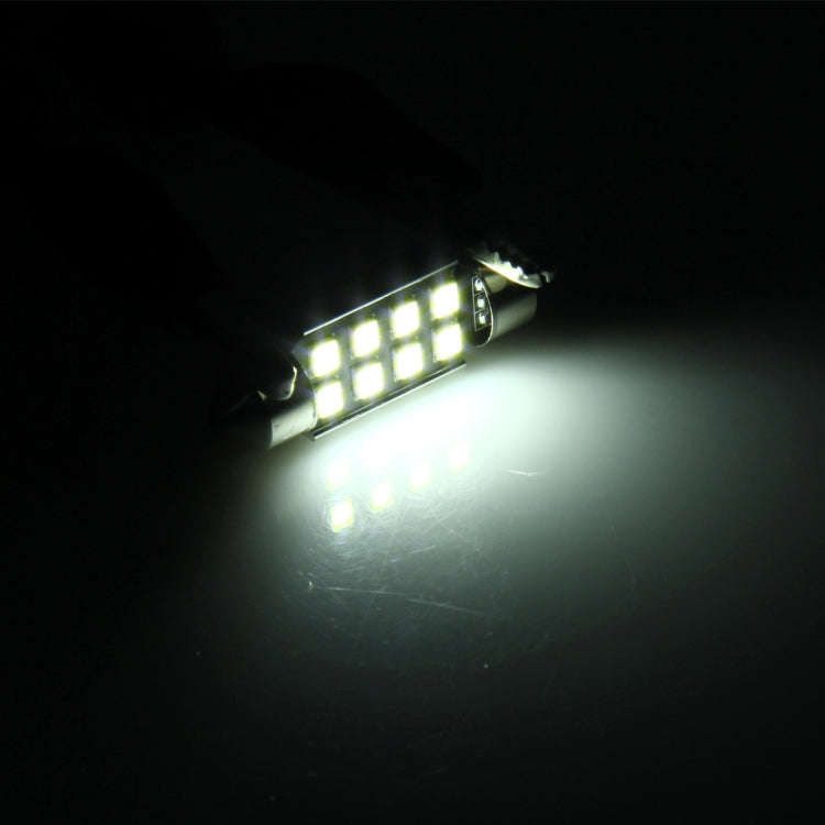 2 PCS 3W 200 LM 6000K 36MM 8 SMD-2835 LEDs Bicuspid Port Decoding Car Dome Lamp LED Reading Light...