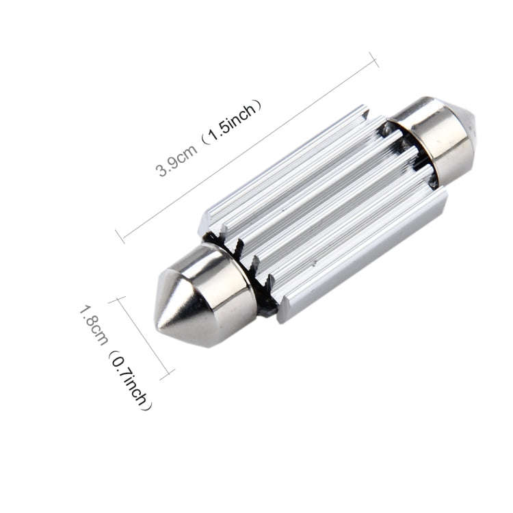 2 PCS 3.5W 250 LM 6000K 39MM 12 SMD-2835 LEDs Bicuspid Port Decoding Car Dome Lamp LED Reading Li...