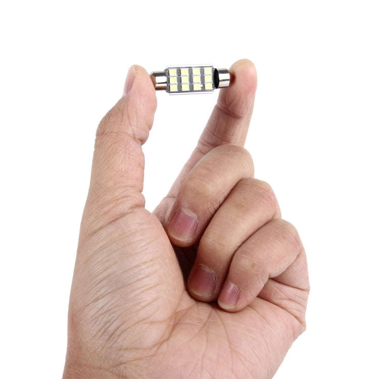 2 PCS 3.5W 250 LM 6000K 39MM 12 SMD-2835 LEDs Bicuspid Port Decoding Car Dome Lamp LED Reading Li...