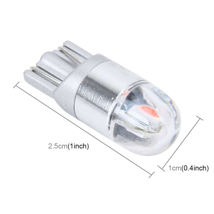 2 PCS T10 2W 2 SMD-3030 LED Car Clearance Lights Lamp, DC 12V (Red Light)