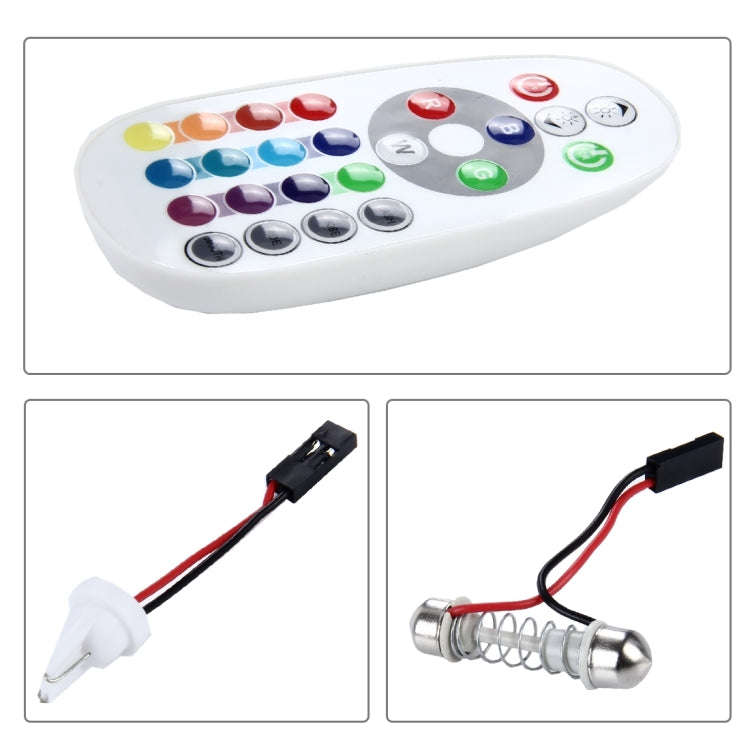 2 PCS 18W Auto Flash Strobe Fade Smooth Remote Controlled Colorful LED Roof Decorative Lamp with ...