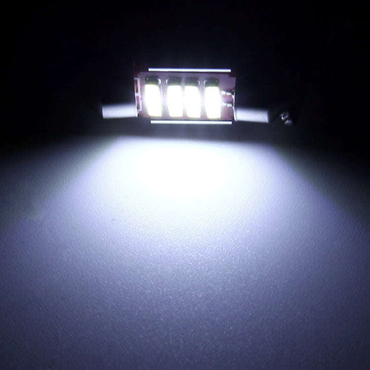 2 PCS 2W 100 LM 6000K 31MM 4 SMD-7020 LEDs Bicuspid Port Decoding Car Dome Lamp LED Reading Light...