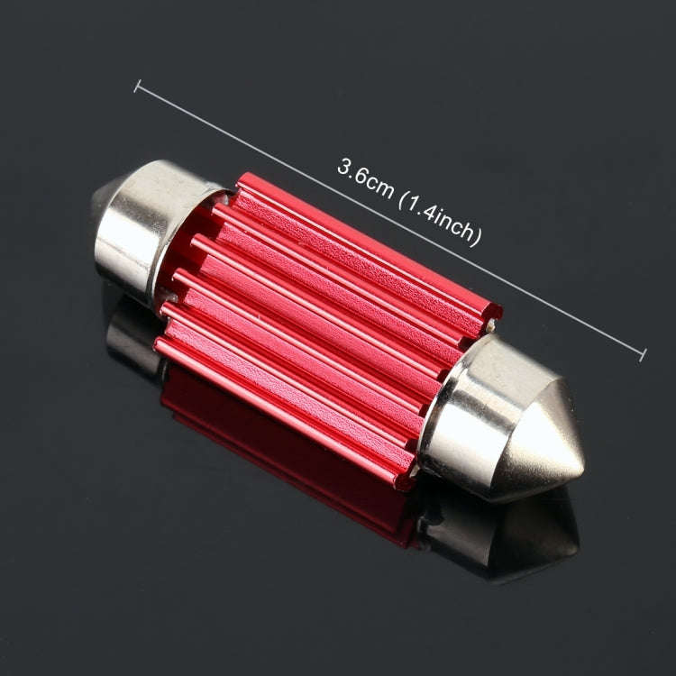 2 PCS 2W 100 LM 6000K 36MM 6 SMD-7020 LEDs Bicuspid Port Decoding Car Dome Lamp LED Reading Light...